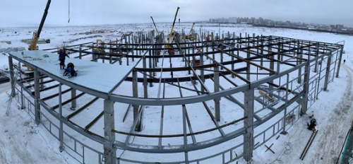 В Оренбурге продолжается строительство молкомбината